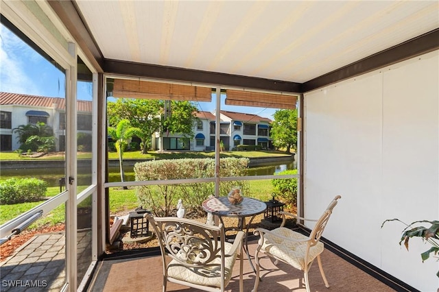 view of sunroom