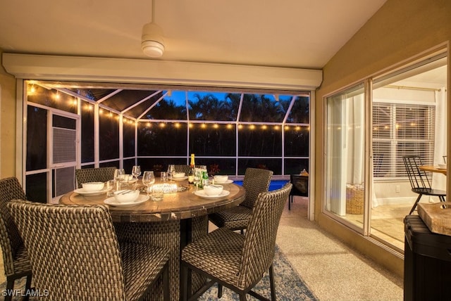 view of sunroom