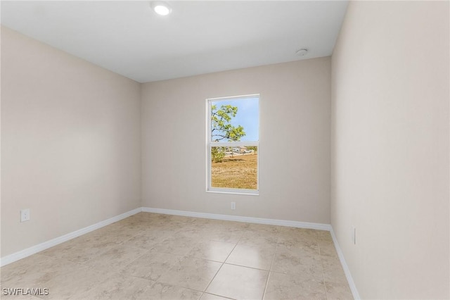 view of tiled empty room