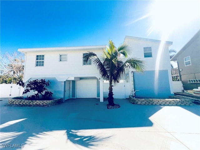 view of front of house featuring a garage