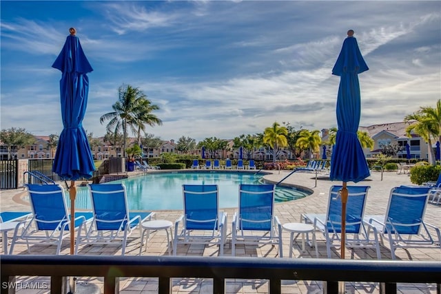 view of pool with a patio area