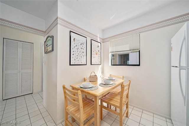 view of tiled dining room