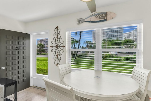 dining area featuring a wealth of natural light