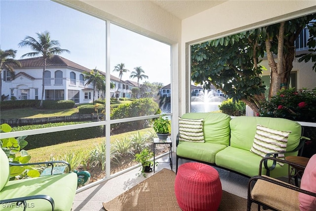 view of sunroom