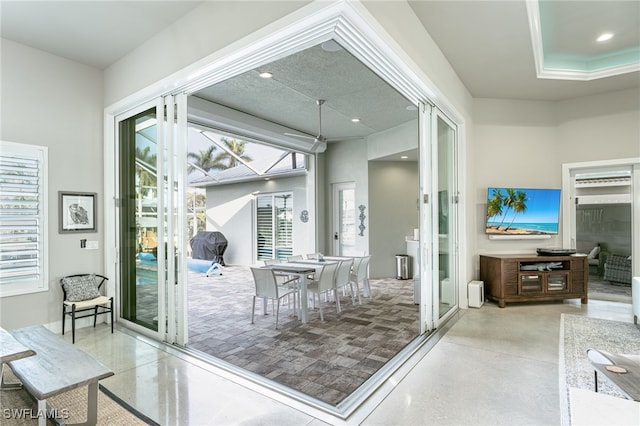 entryway featuring a wealth of natural light and french doors