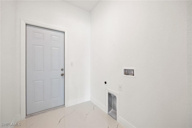 laundry room with hookup for an electric dryer and washer hookup