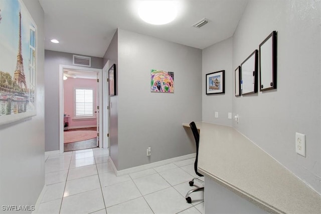 office featuring light tile patterned floors