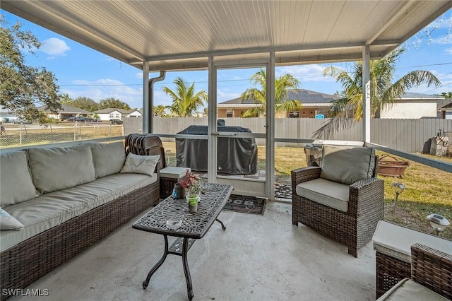 view of sunroom / solarium