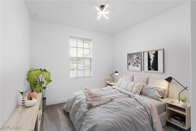 bedroom with carpet floors