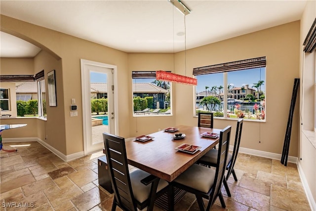 dining area featuring plenty of natural light