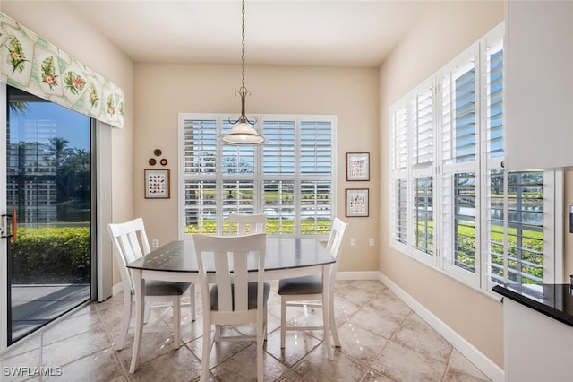 view of dining space