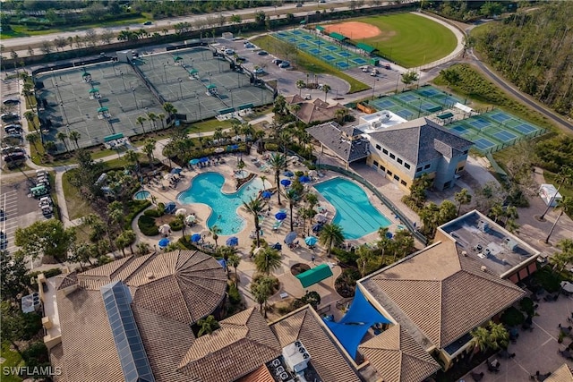 birds eye view of property