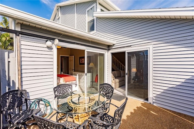 exterior space with a patio area