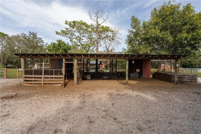 view of stable