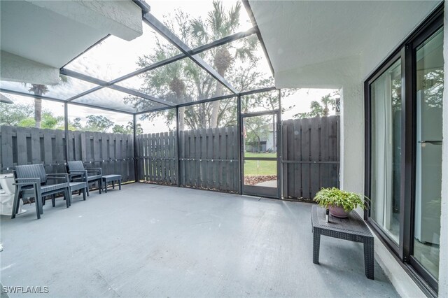 view of sunroom