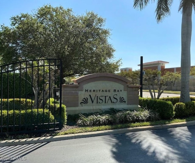 view of community sign