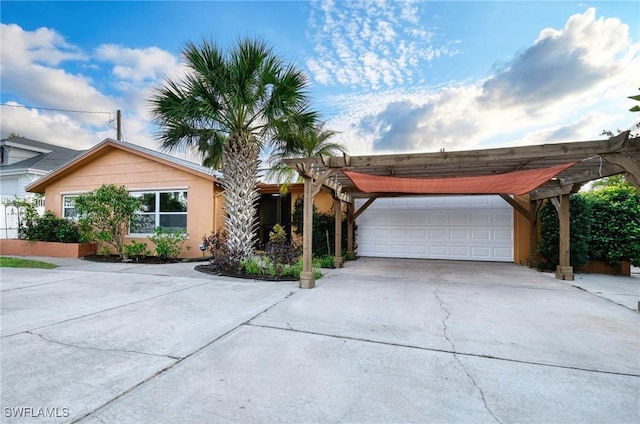 ranch-style house featuring a garage