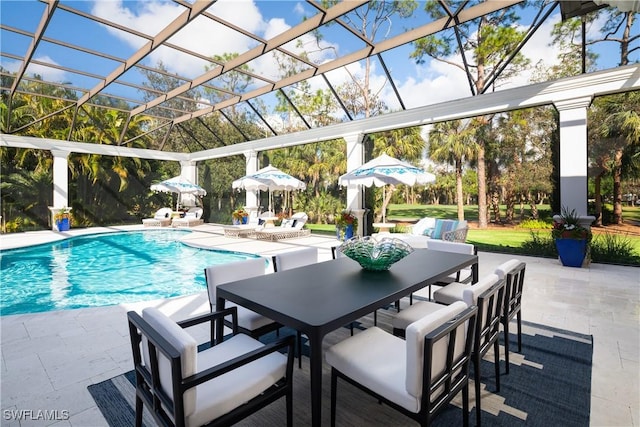 view of pool with a patio area