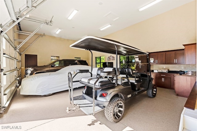 garage with a carport