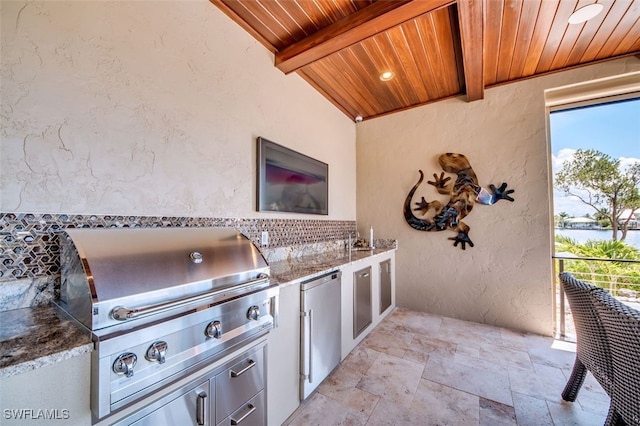 view of patio with grilling area