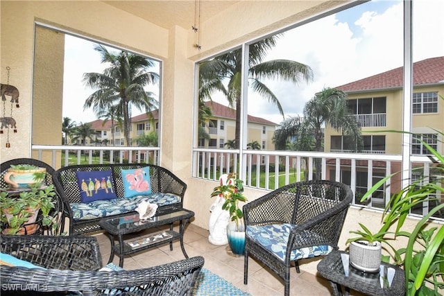 view of sunroom