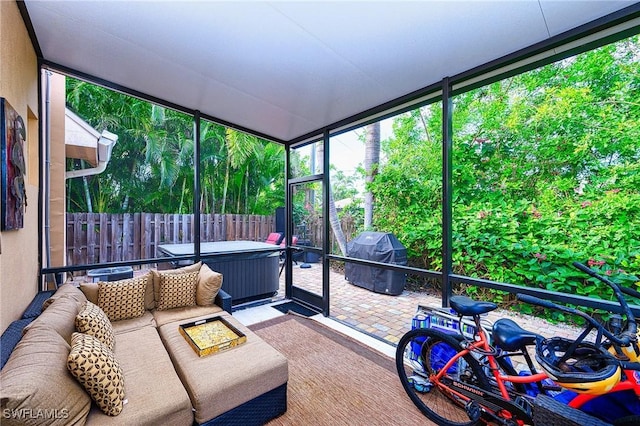 view of sunroom / solarium