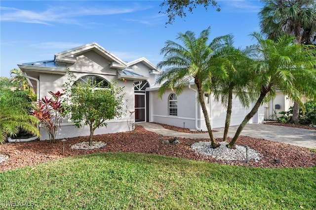 view of front of house with a front yard