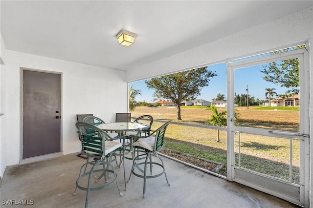 view of sunroom / solarium