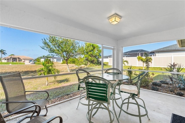 view of sunroom