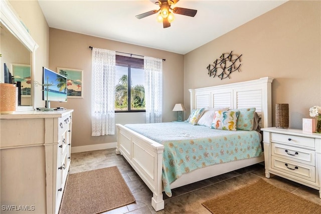 bedroom with ceiling fan