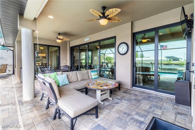 view of patio / terrace featuring outdoor lounge area