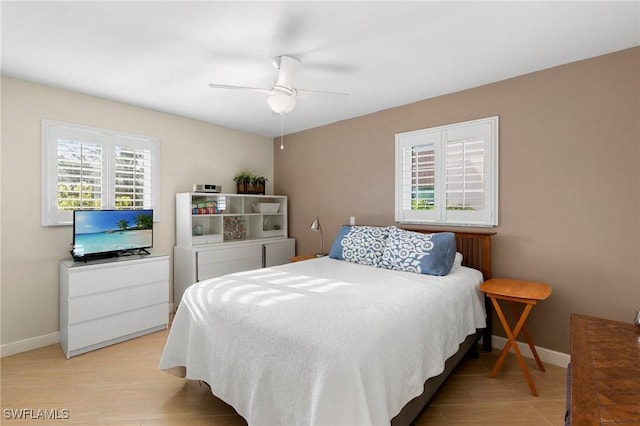 bedroom with ceiling fan