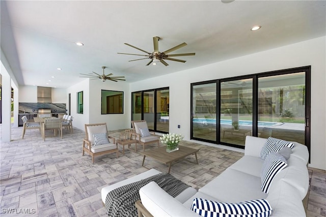 view of patio / terrace with an outdoor hangout area