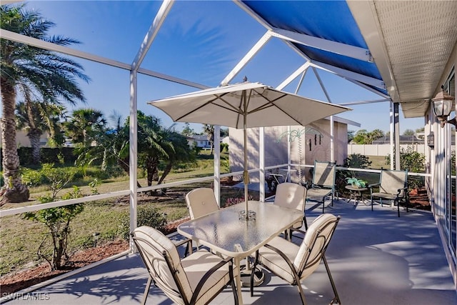 view of sunroom