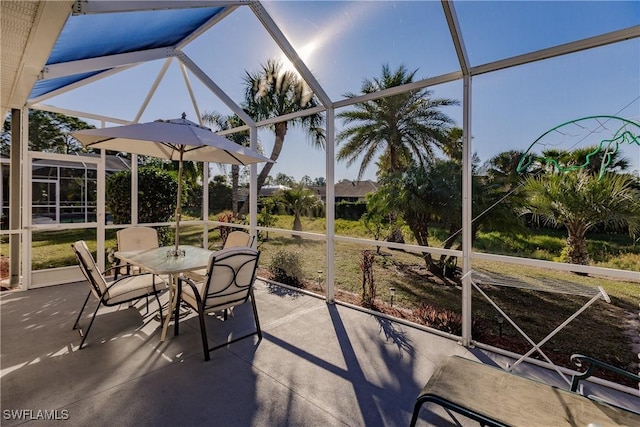 view of sunroom / solarium