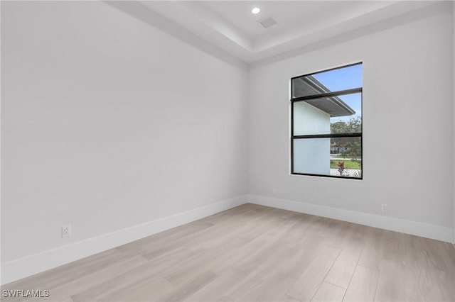 empty room featuring light hardwood / wood-style flooring