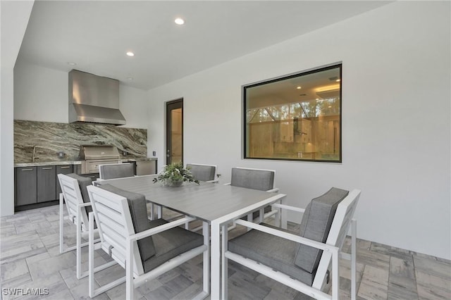 view of dining area