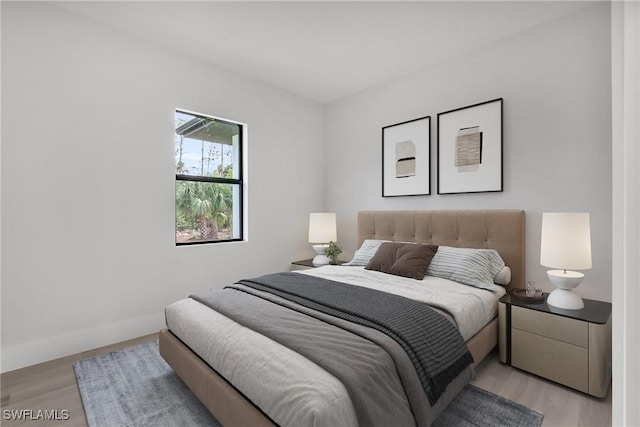 bedroom featuring light hardwood / wood-style floors