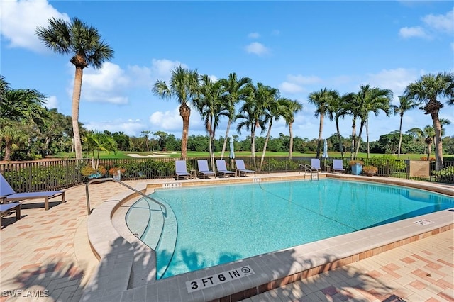 view of pool with a patio