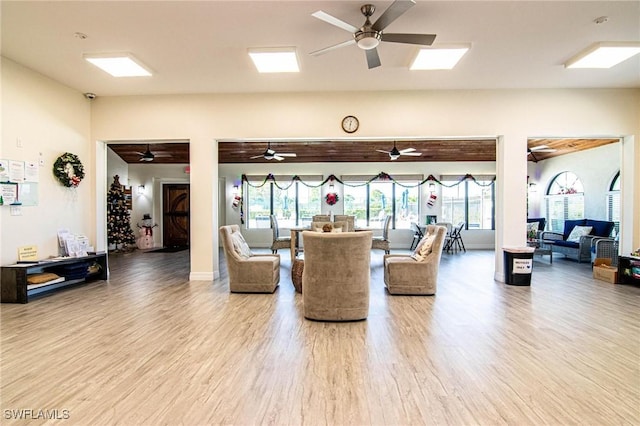 living room featuring hardwood / wood-style flooring and plenty of natural light