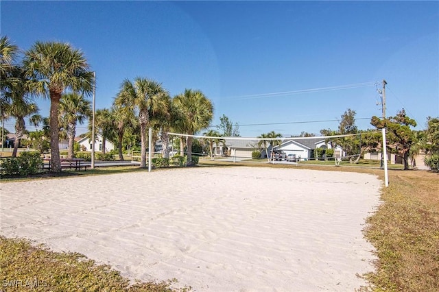 view of community featuring volleyball court