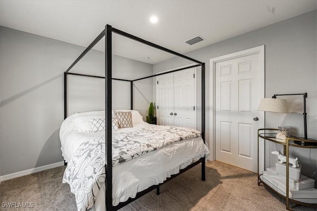 view of carpeted bedroom