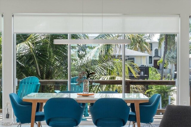 sunroom with plenty of natural light