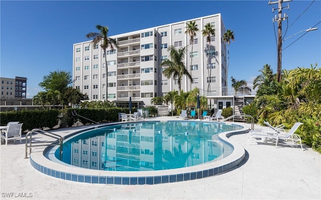 view of pool with a patio