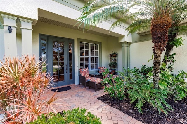 entrance to property with french doors