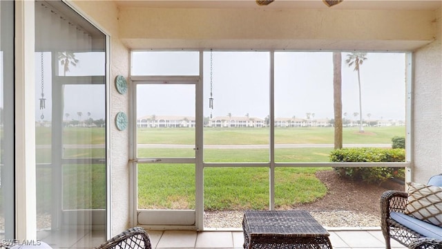 view of sunroom