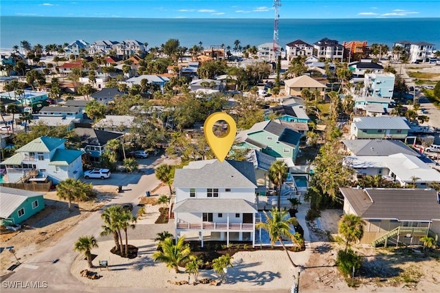 3190 Shell Mound Blvd, Fort Myers Beach, FL 33931 - bird's eye view featuring a water view and a residential view