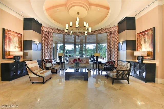 1065 Borghese Ln Unit 701, Naples, FL 34114 - building lobby featuring a high ceiling