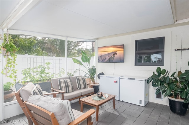 view of sunroom