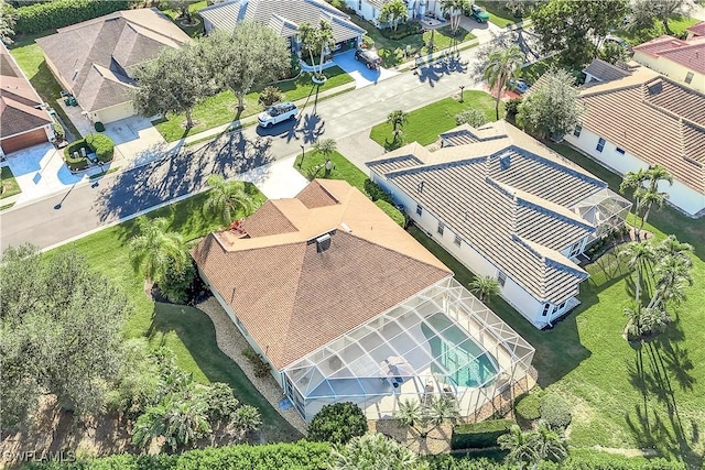 bird's eye view featuring a residential view